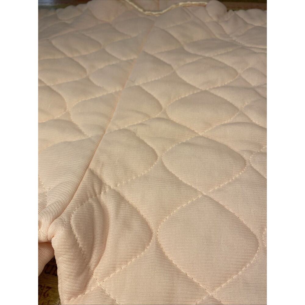 VINTAGE Baby Girl Quiltex Snowsuit Pink Quilted Zip Sleep Sack Bunting Newborn - Picture 7 of 13